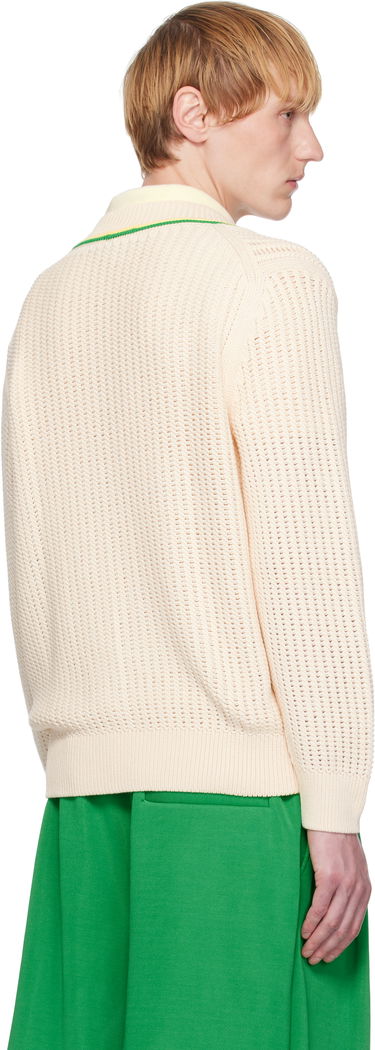 Sweater Lacoste Lacoste V-Neck Striped Tennis Sweater Beige | AH9303_GIH, 2