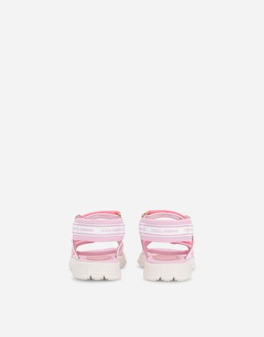 Sneakers og sko Dolce & Gabbana Technical Fabric Sandals With Dg Logo Lyserød | DL0068AY2338B405, 2