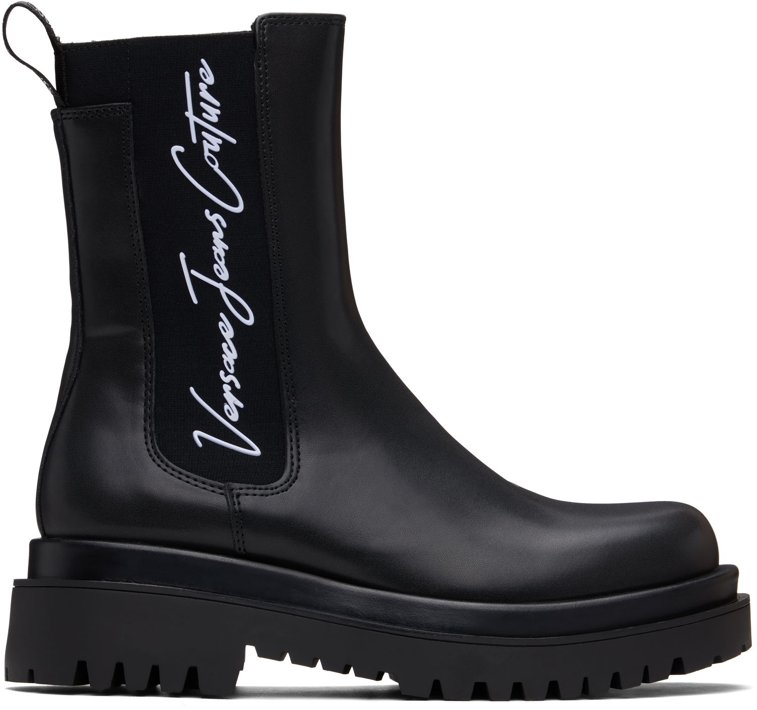 Jeans Versace Versace Jeans Couture Signature Logo Drew Chelsea Boots Sort | E77VA3S60_EZS868, 0