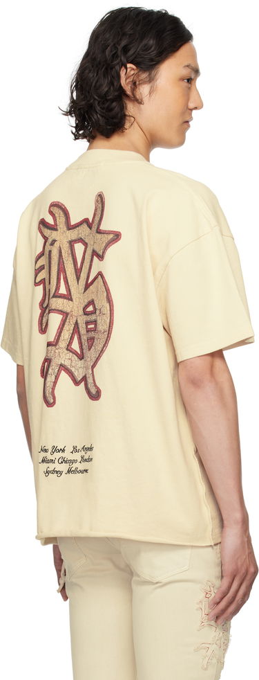 T-shirt Ksubi Ksubi Playoff Ekcess Short Sleeve T-Shirt Beige | MSP25TE037, 2