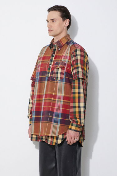 Skjorte Engineered Garments Engineered Garments Popover BD Relaxed Fit Button-Down Shirt Flerfarvet | OR013.ES060, 3