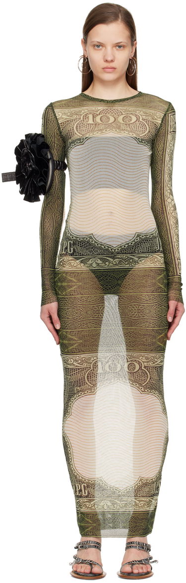 Kjole Jean Paul Gaultier Jean Paul Gaultier 'The Cartouche' Maxi Dress Grøn | 24/25-F-RO086-T515-400300156, 0