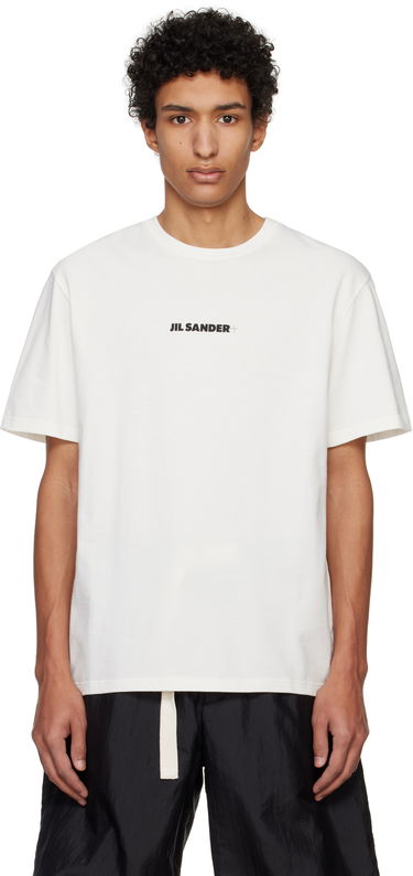 T-shirt Jil Sander Jil Sander + Logo Print T-Shirt Hvid | J47GC0156_J20103, 0