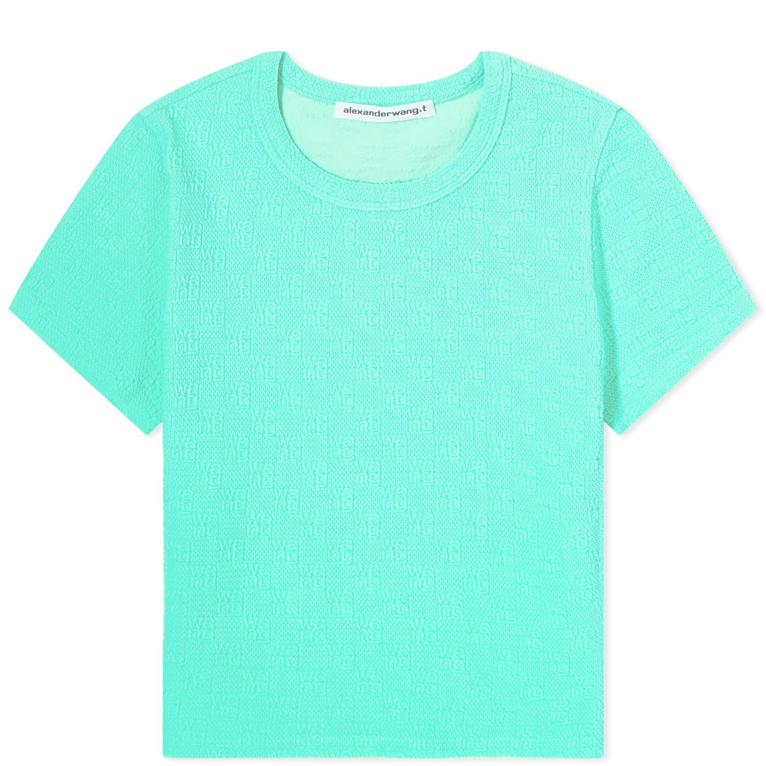 Crop top Alexander Wang All Over Logo Baby Tee Turkis | 4CC2231385-347, 0