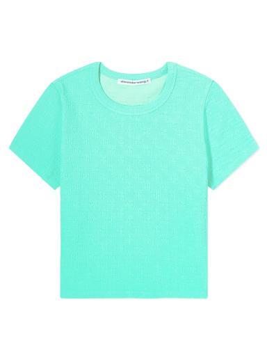 Crop top Alexander Wang All Over Logo Baby Tee Turkis | 4CC2231385-347