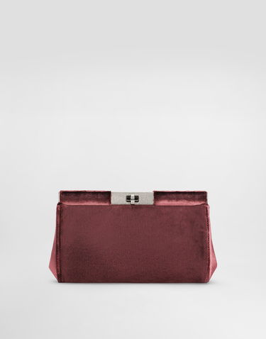 Håndtaske Dolce & Gabbana Dolce & Gabbana Marlene Velvet Clutch Bourgogne | BB7620A647580342, 0