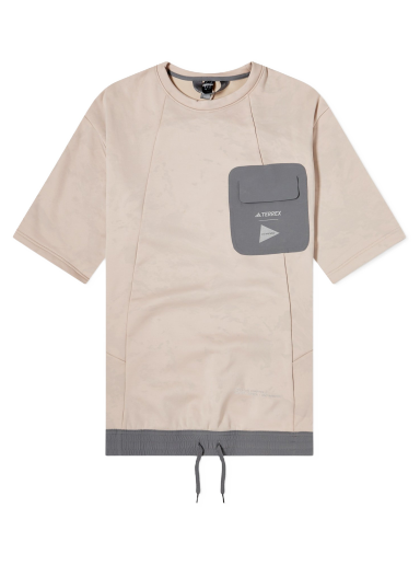 T-shirt adidas Performance Terrex x and wander W Tunic Fleece Wonder Taupe Lyserød | HR7137