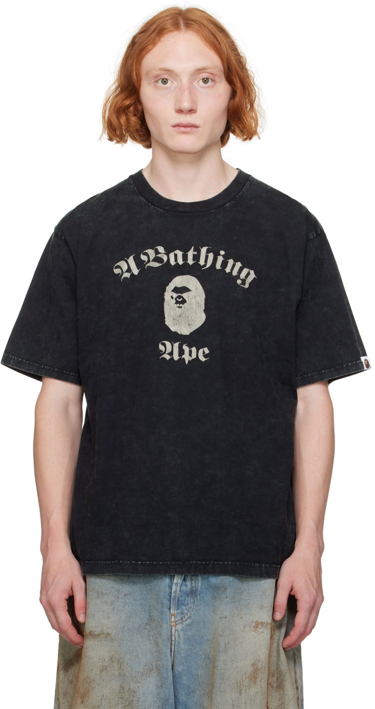 T-shirt BAPE Overdye T-Shirt Sort | 001CSK301009M
