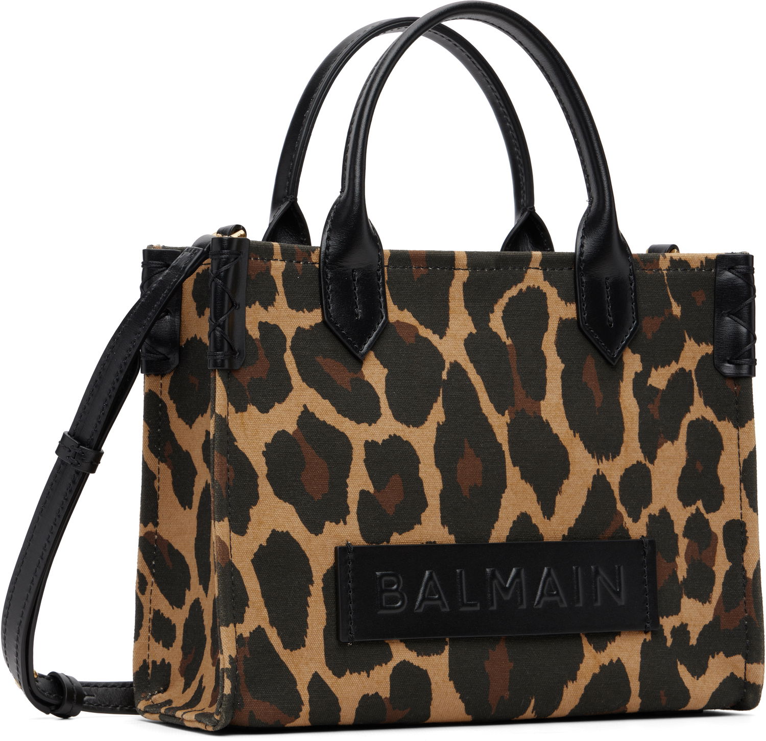 Håndtaske Balmain B-Army Small Leopard Print Bag Flerfarvet | FN1FE818TCLQ, 1