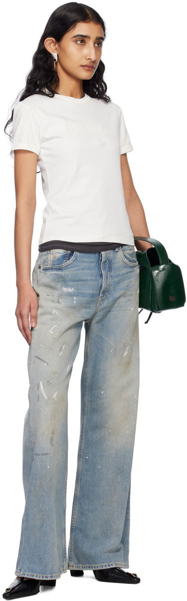 T-shirt Acne Studios Acne Studios Fitted Logo T-Shirt Hvid | AL0469-, 4