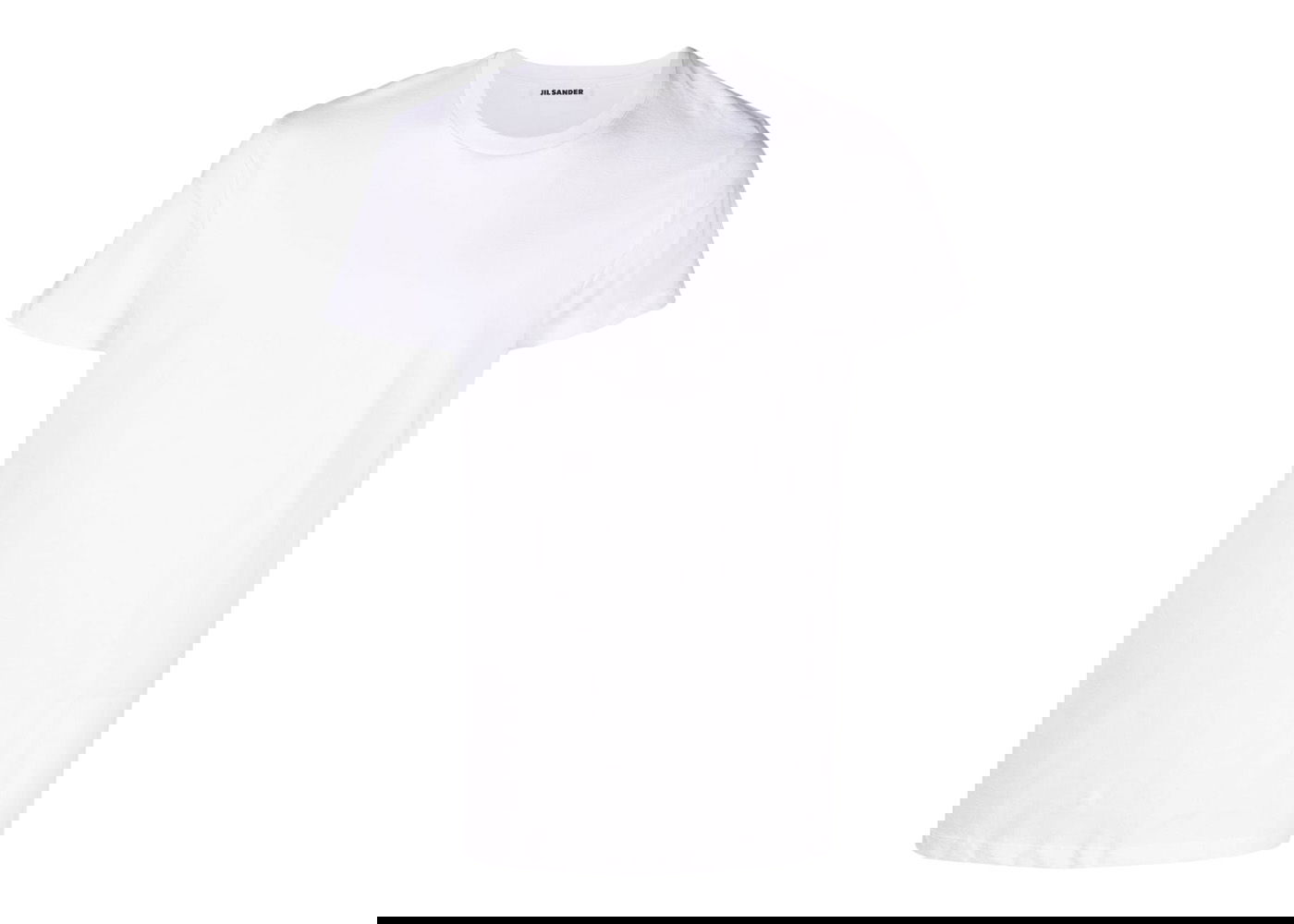 T-shirt Jil Sander Round Neck Cotton T-shirt Hvid | JSMU706005MU247308-White, 0