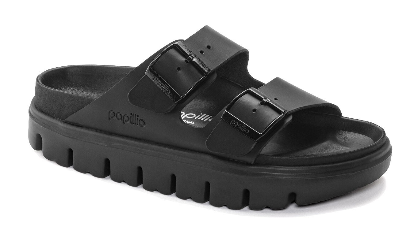 Sneakers og sko Birkenstock Arizona Chunky Leather Narrow Fit Sort | 1024565, 1