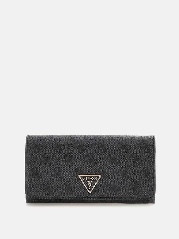 Tegnebog GUESS Logo Print Clutch Wallet Sort | HWBG7879750
