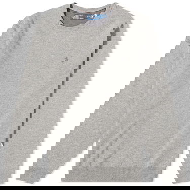Sweatshirt Polo by Ralph Lauren Polo Ralph Lauren Men's Lambswool Crew Knit Fawn Grey Heather Grå | 710876714007, 0