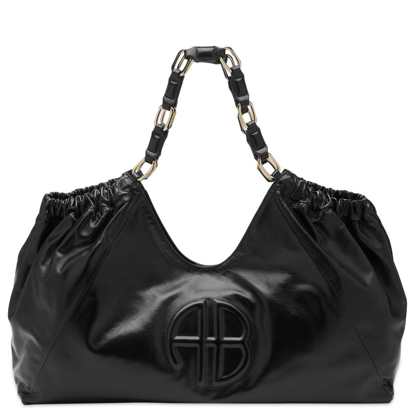 Håndtaske Anine Bing Leather Tote Bag With Chain Handles Sort | A-13-3087-000