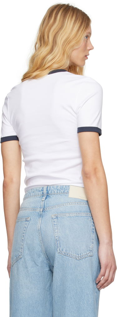 T-shirt rag & bone Rag & Bone Mia Ringer T-Shirt Hvid | WCC25ST026W327, 2