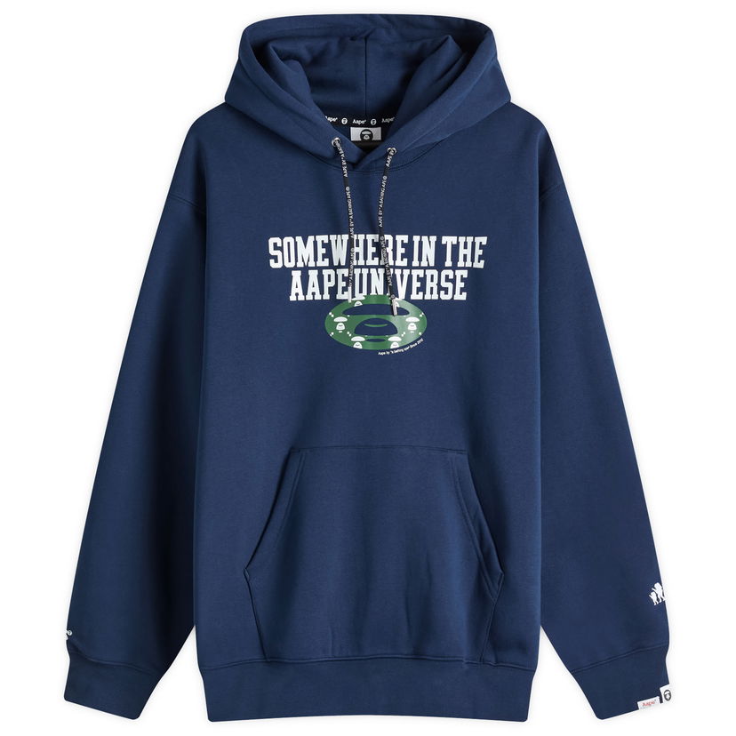 Sweatshirt AAPE by A Bathing Ape AAPE Monogram Hoody Mørkeblå | AAPSWMB342XXNNYX