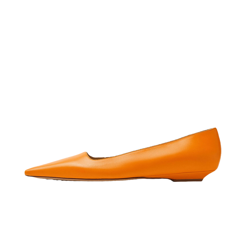 Sneakers og sko Bottega Veneta Leather Ballet Flats Orange | 690008V1TR07593