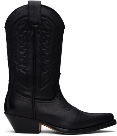 Tøj Maison Margiela MM6 Maison Margiela Embroidered Cowboy Boots Sort | SH3WW0003 P8298, 0