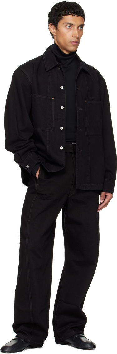 Skjorte LEMAIRE Lemaire Workwear Denim Overshirt Sort | OV1024 LD1064, 3