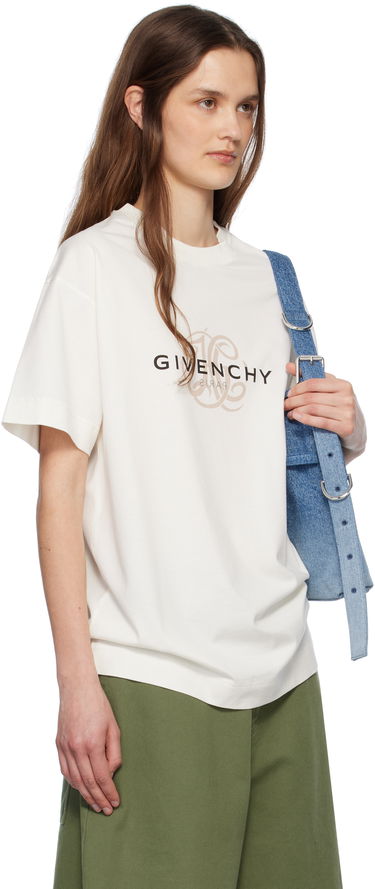 T-shirt Givenchy Givenchy Reverse Logo T-Shirt Hvid | BM71MG3YQJ130, 4