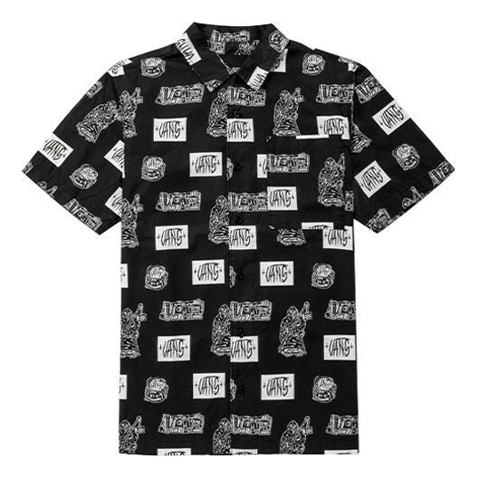 Skjorte Vans DUYANAIZI Series Print Short Sleeve Shirt Sort | VN0A5F44ZHA