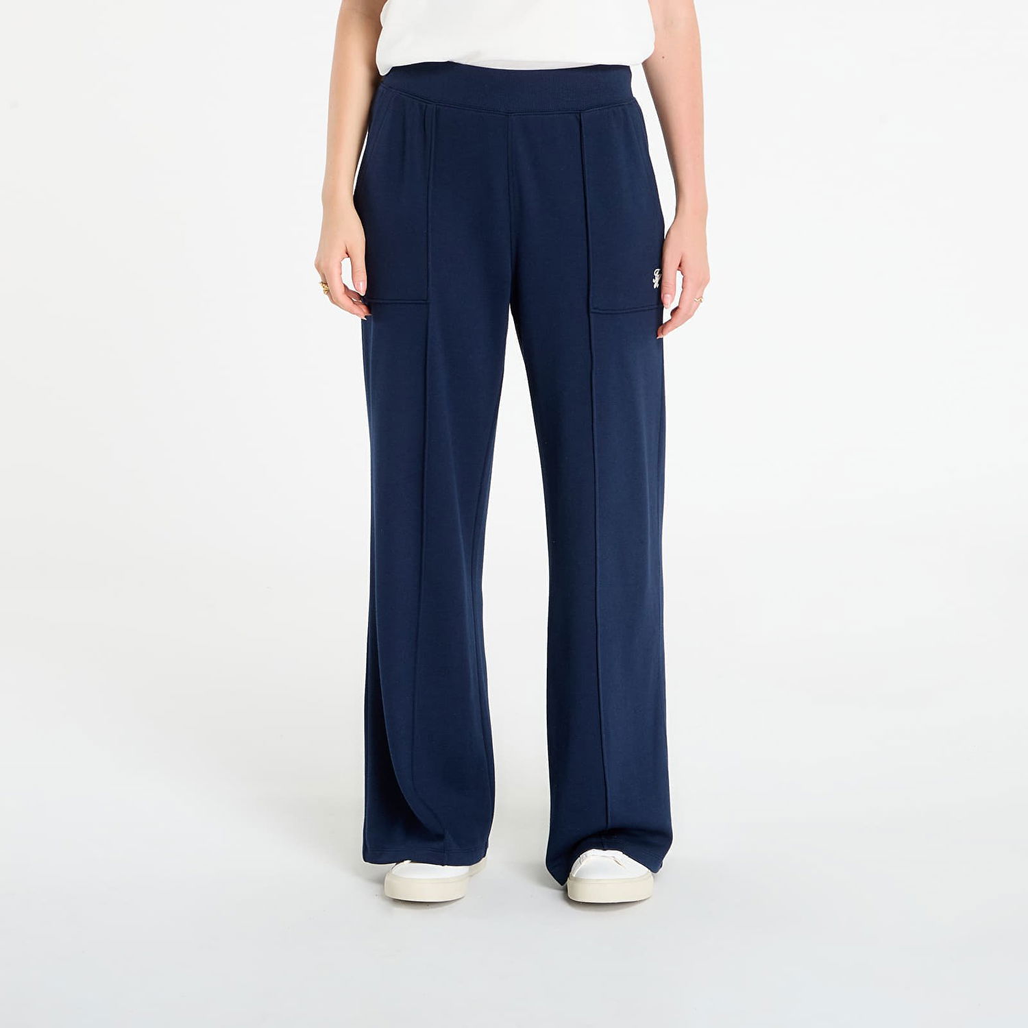 Joggingbukser Tommy Hilfiger Tommy Hilfiger TH Script Straight Pique Sweatpants Mørkeblå | WW0WW46146 C1G, 0