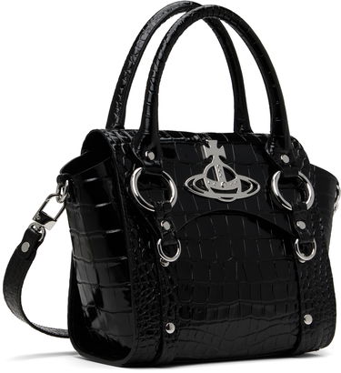 Håndtaske Vivienne Westwood Vivienne Westwood Small Betty Crocodile-Embossed Bag Sort | 47030004W-L0099-, 1