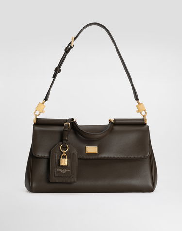 Håndtaske Dolce & Gabbana Dolce & Gabbana My Sicily Leather Handbag Brun | BB7782B732180076, 2