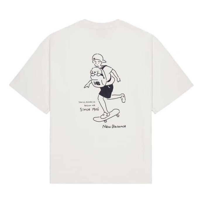 T-shirt New Balance Print Graphic T-Shirt Hvid | AMT42338-CIC