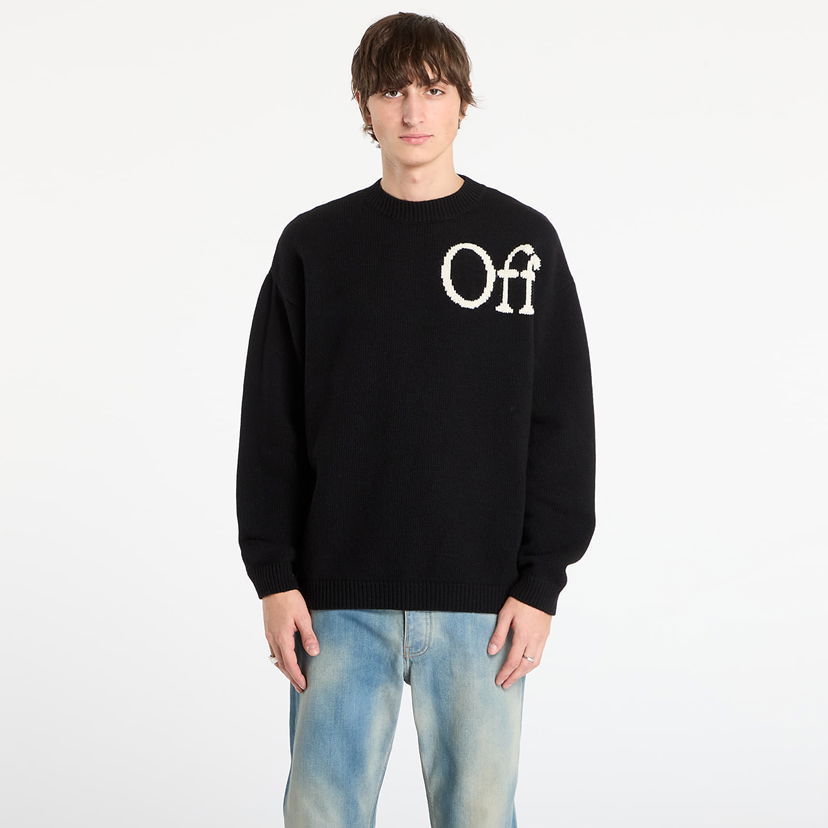 Sweater Off-White Bookish Shared Knit Crewneck Sort | OMHE20QF25KNI001100B