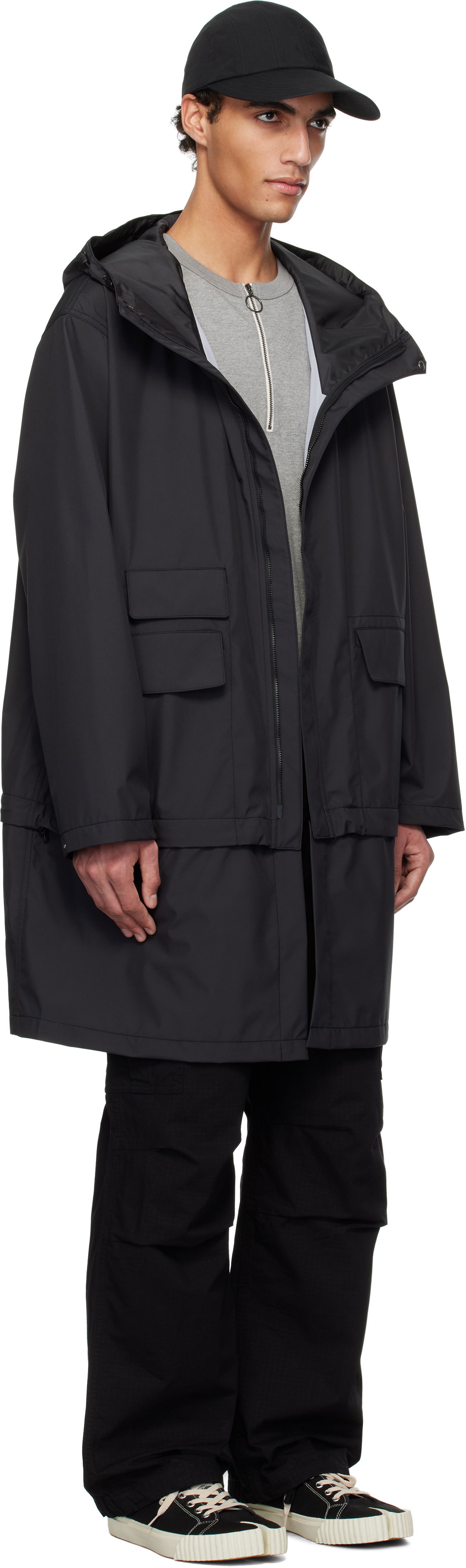 Regnfrakke NANAMICA nanamica 3L PERTEX SHIELD 2Way Travel Coat Sort | S25SB045U, 1