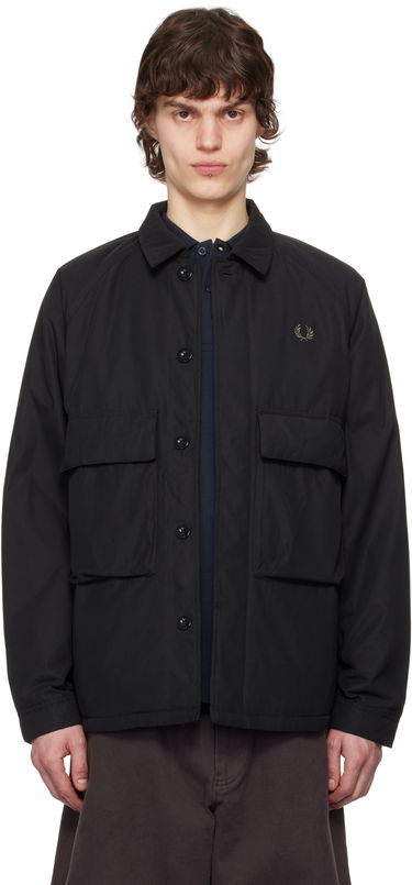 Jakke Fred Perry Fred Perry Padded Raglan Jacket Sort | J8577, 0