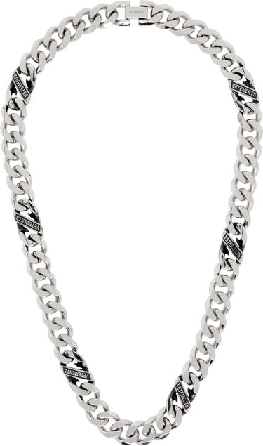 Halskæde VETEMENTS Vetements Silver-Tone Logo Chain Necklace Metalisk | UH76NE850S, 0