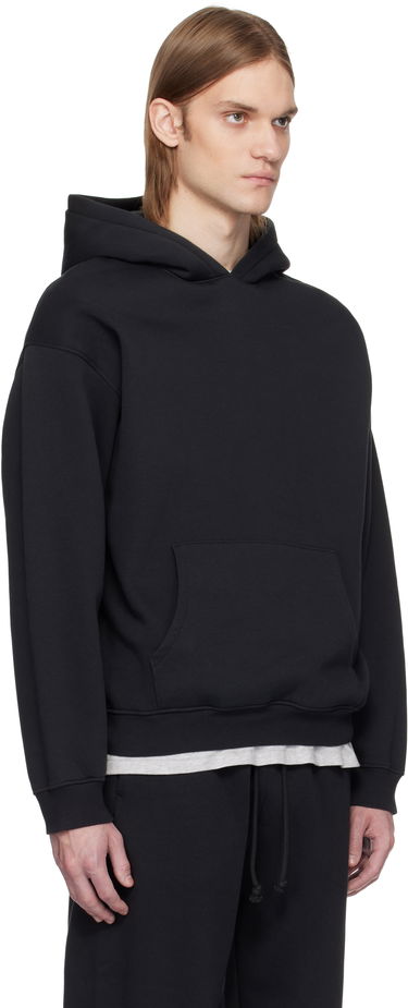 Sweatshirt SKIMS SKIMS Fleece Lounge Relaxed Hoodie Sort | PL-PLO-8461M-WASHED ONYX, 1