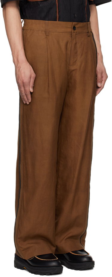 Bukser Feng Chen Wang Feng Chen Wang Silk Trousers Brun | FENG19TR16, 1