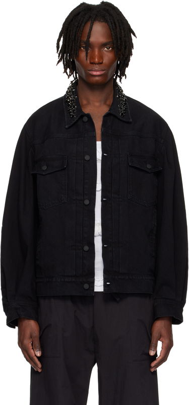 Jakke Simone Rocha Simone Rocha Embellished Denim Jacket Sort | 6116B 1239, 0