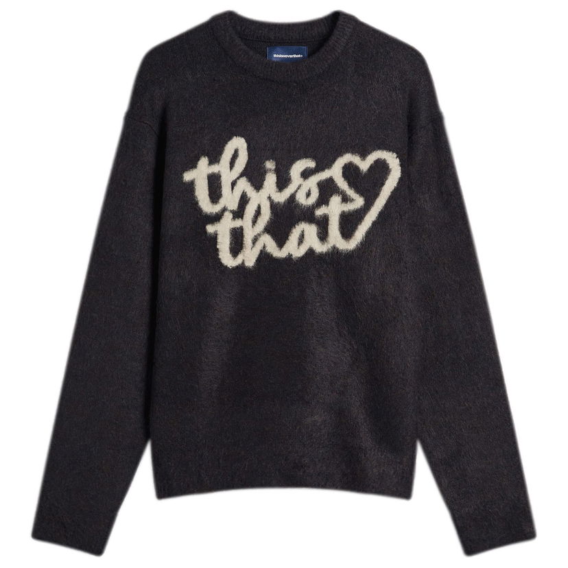Sweater thisisneverthat Heart Logo Knit Jumper Sort | TN253KKNPK10-DNV