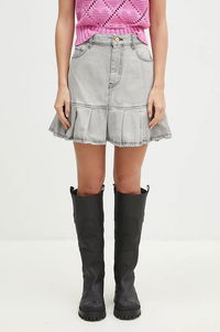 Future Denim Pleated Mini Skirt