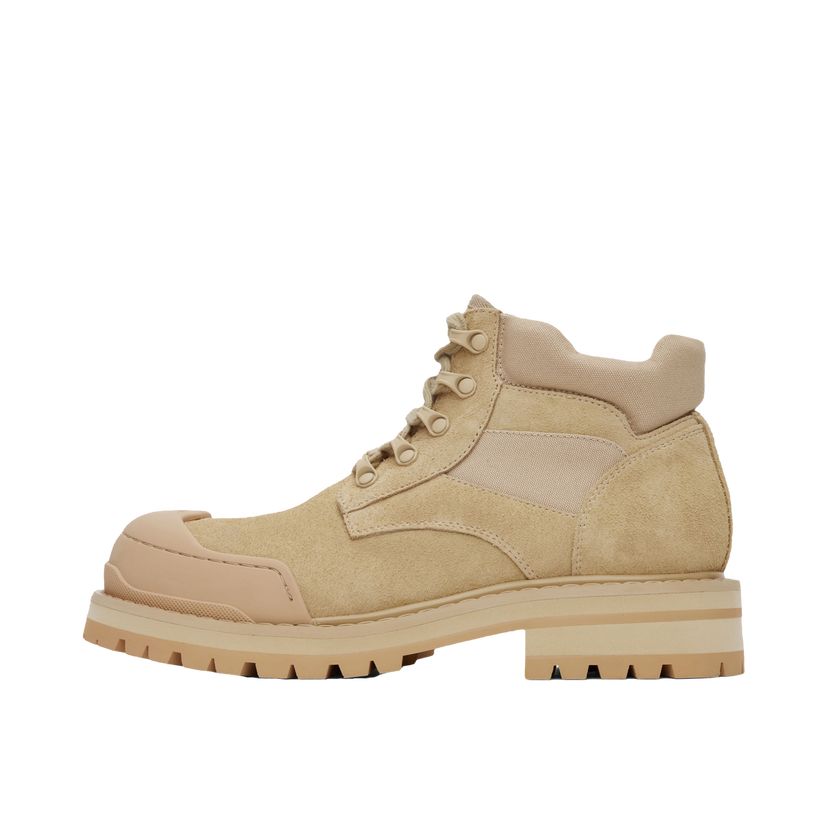 Sneakers og sko Marni Suede Patchy Combat Boots Beige | TCMR006304 PR211