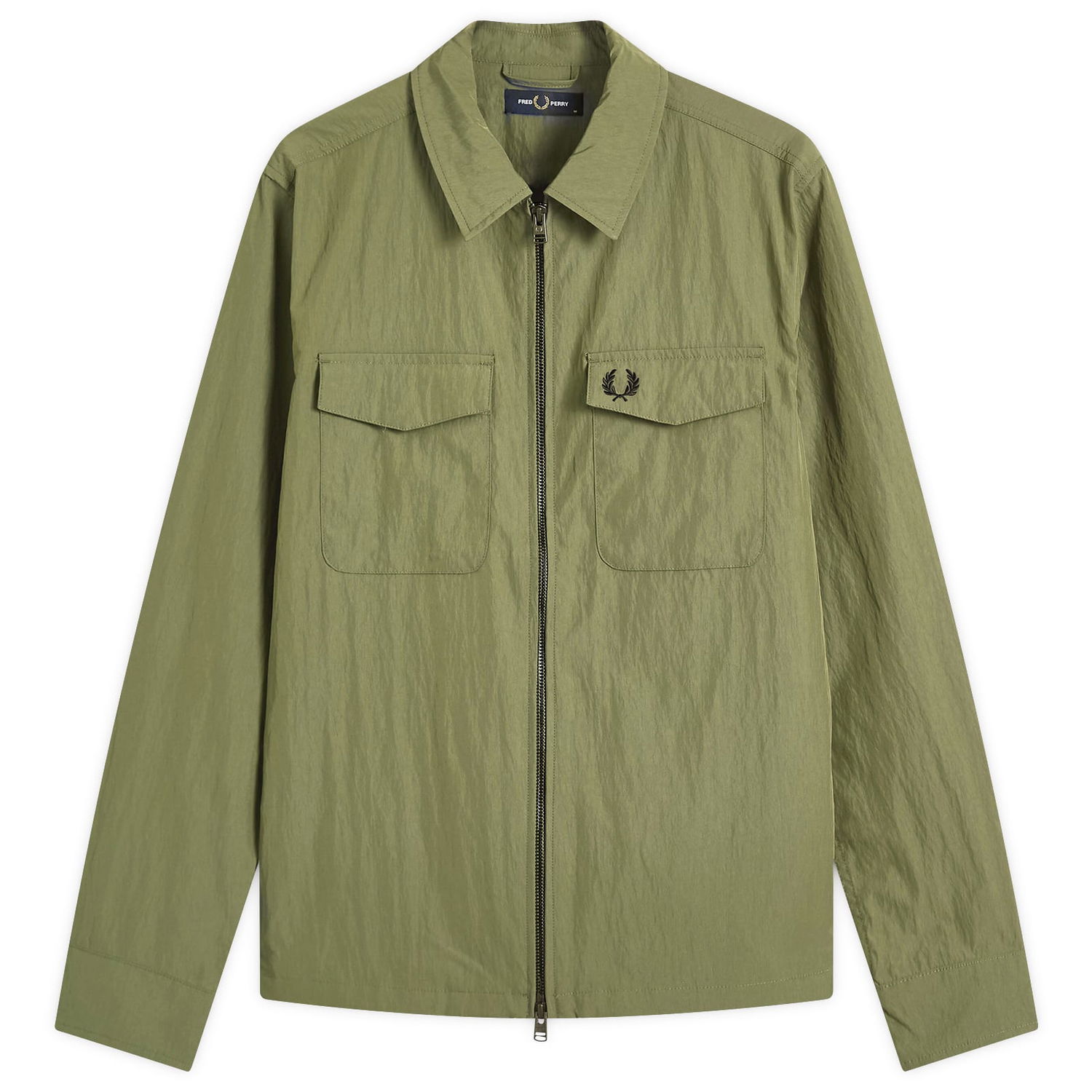 Skjorte Fred Perry Fred Perry Zip Through Overshirt Grøn | M5684-X21, 0