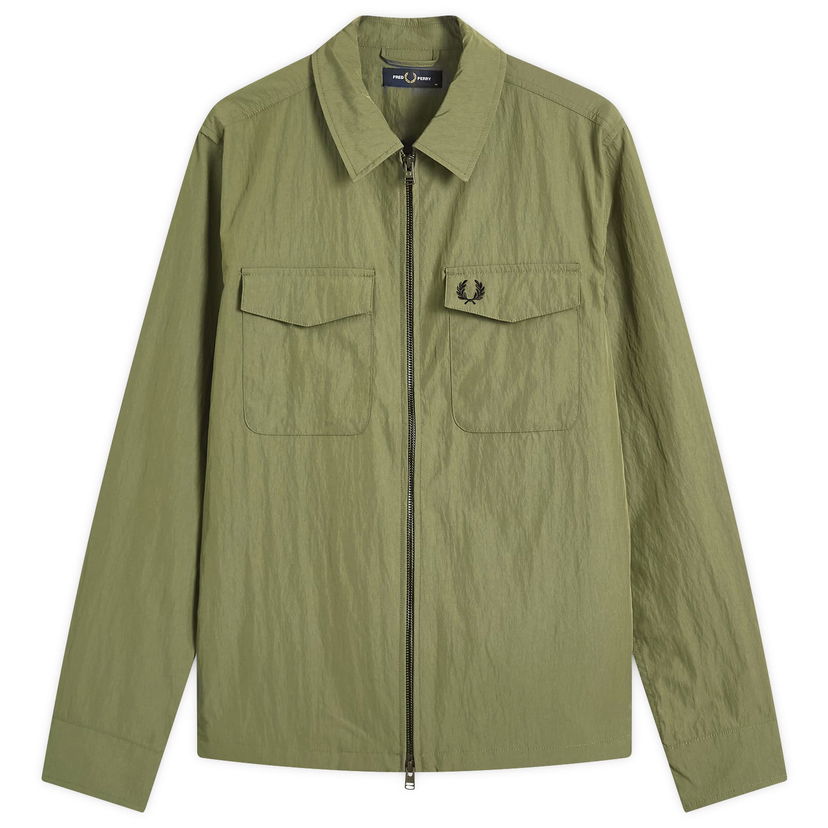 Skjorte Fred Perry Fred Perry Zip Through Overshirt Grøn | M5684-X21