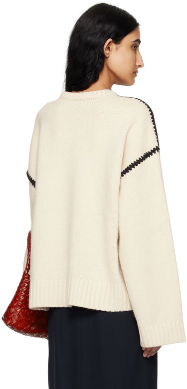 Sweater TOTEME Embroidered Sweater Hvid | 241-WRT1025-YA0004, 2