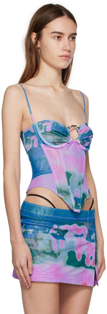 Nederdel Miaou Miaou Hannah Jewett Edition Deia Printed Mesh Tank Top Flerfarvet | 7069PM1THP, 1