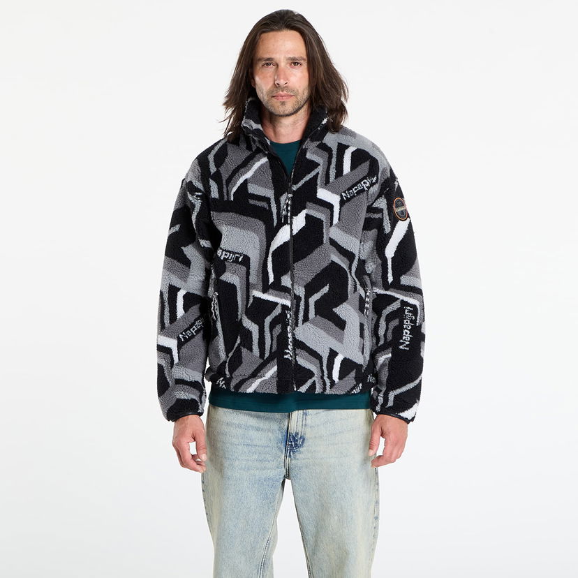 Jakke Napapijri Napapijri T-Fiemme AOP Fleece Jacket Flerfarvet | NP0A88TCFZN1