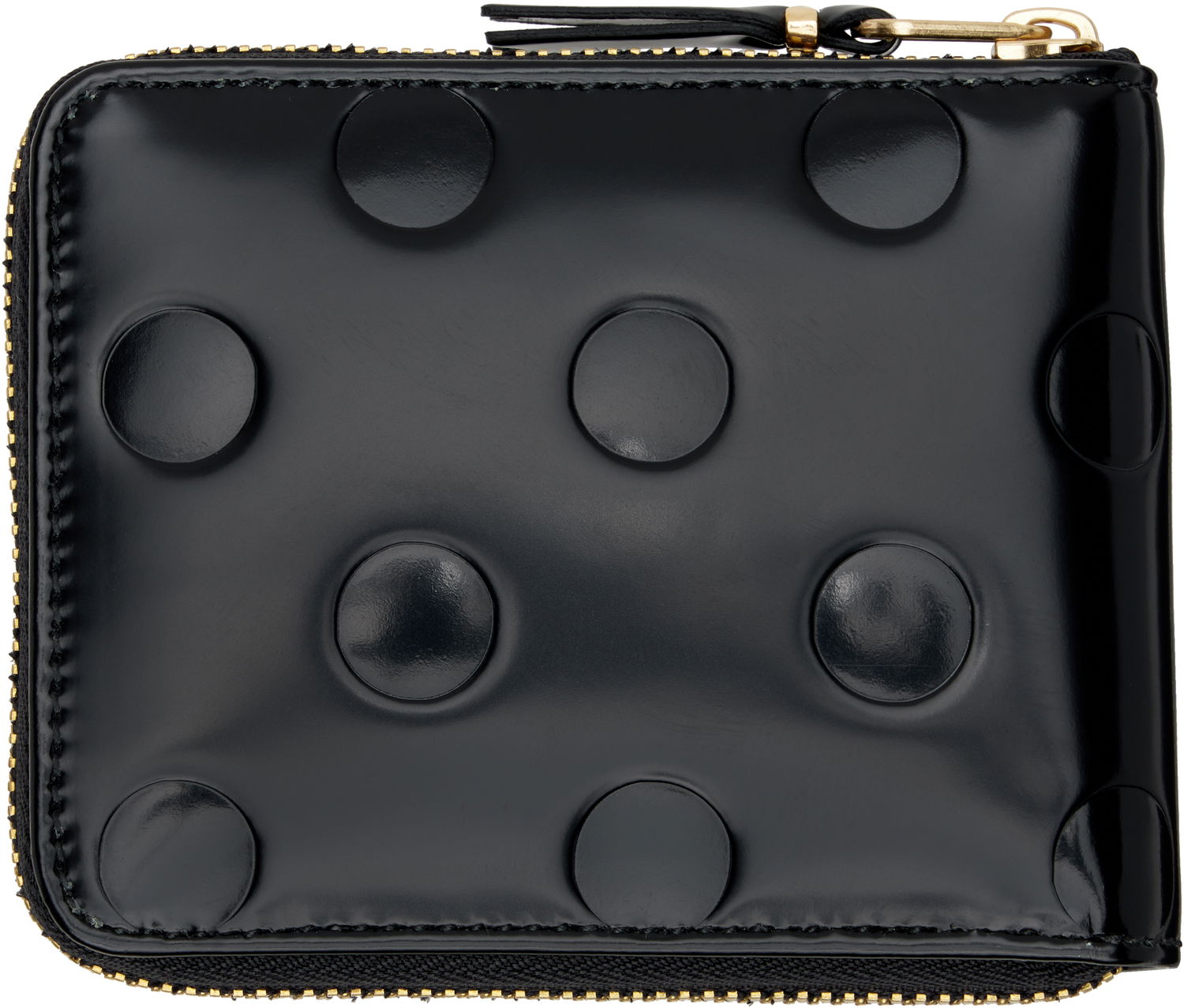 Tegnebog Comme des Garçons Dots Embossed Leather Zip Wallet Sort | SA7100NE, 1