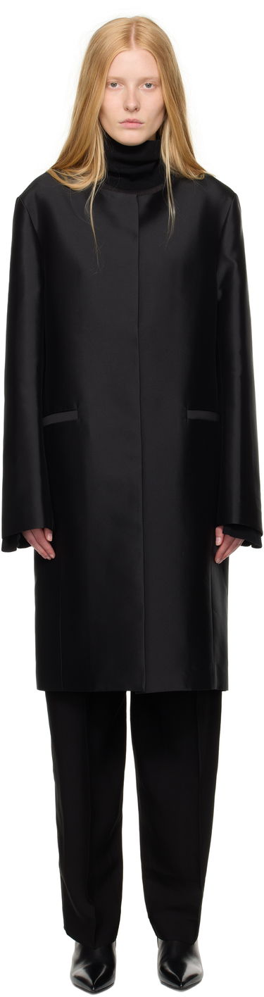 Frakker TOTEME TOTEME Collarless Coat Sort | 253-WRO0213-FB0429, 0
