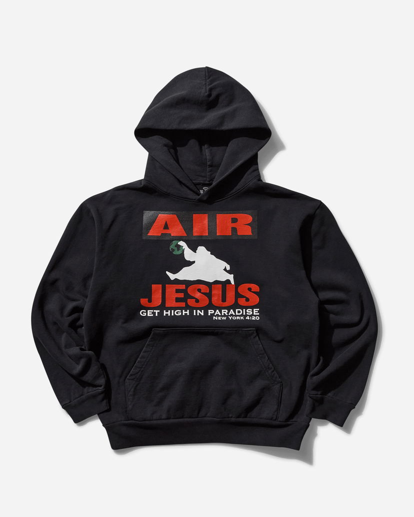 Sweatshirt PARADIS3 Air Jesus Hoodie Sort | PAAIRJESUSHOOD 1
