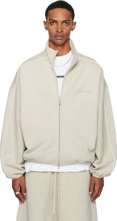 Jakke Fear of God ESSENTIALS Modern Fit Fleece Track Jacket Beige | 202SP256892F, 0