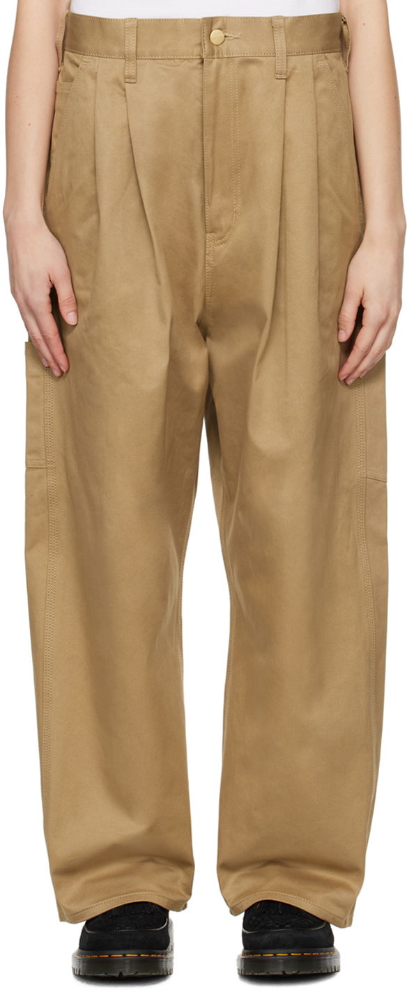Cargo bukser Junya Watanabe Workwear Cotton Canvas Utility Pants Beige | WM-P023-051